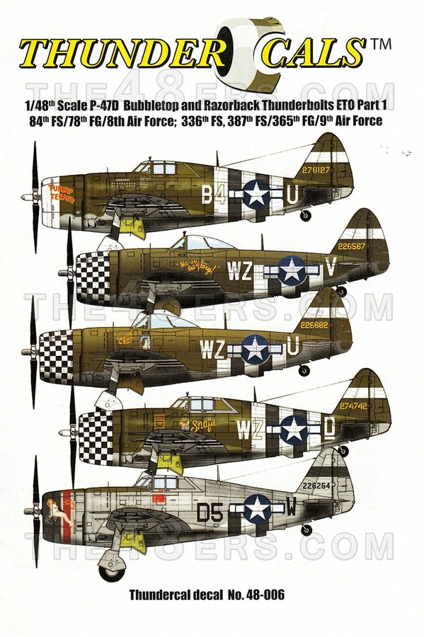 P 47D Bubbletop And Razorback Thunderbolts ETO Part 1 84th FS 78th FG