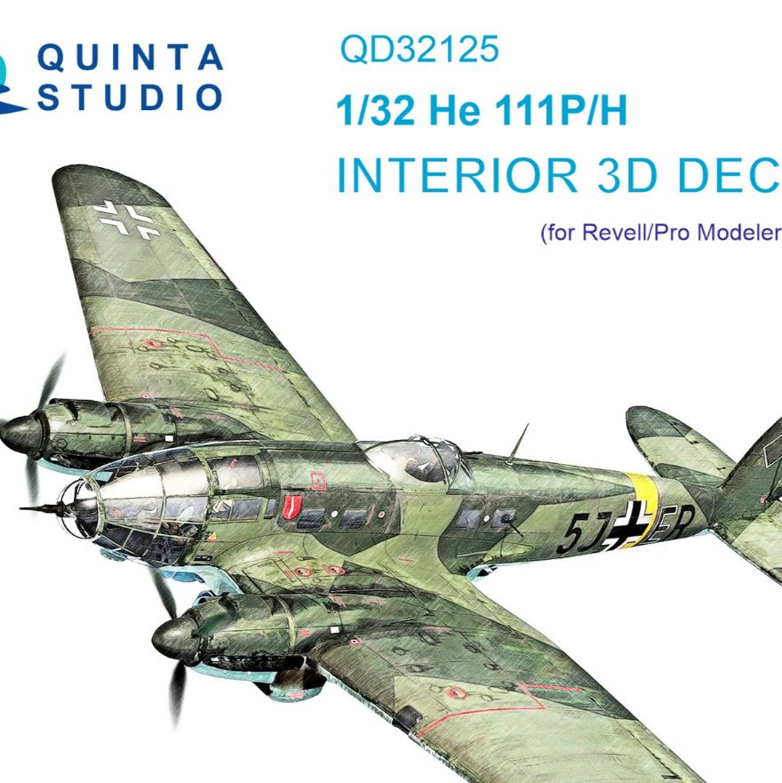 He 111P/H cockpit 3D decal Quinta Studio QD32125 1:32