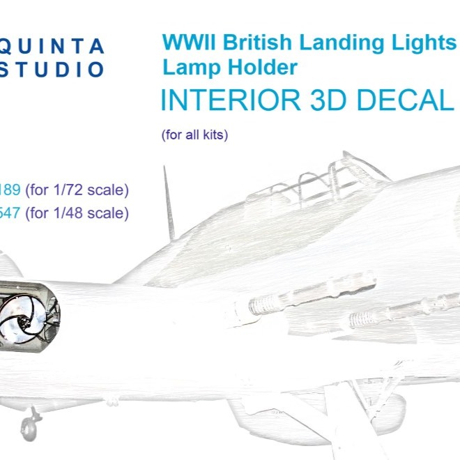 WWII British landing light holder 3D decal Quinta Studio QD48547 1:48