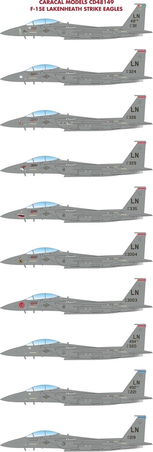 F-15E Lakenheath Strike Eagles - Decal sets - The48ers.com