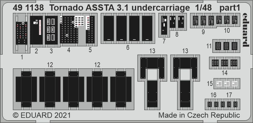 Eduard 1/48 Panavia Tornado ASSTA 3.1 Interior # 491137 