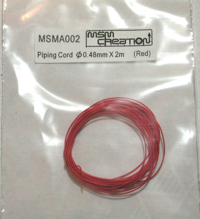 Piping Cord 0.48mm diameter x 2m (Red)