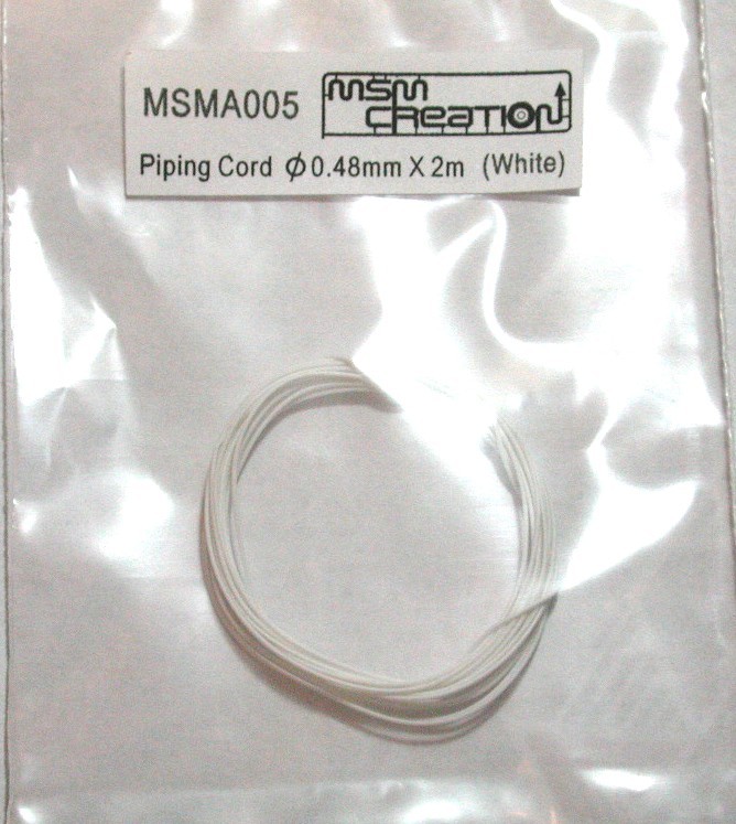 Piping Cord 0.48mm diameter x 2m (White)