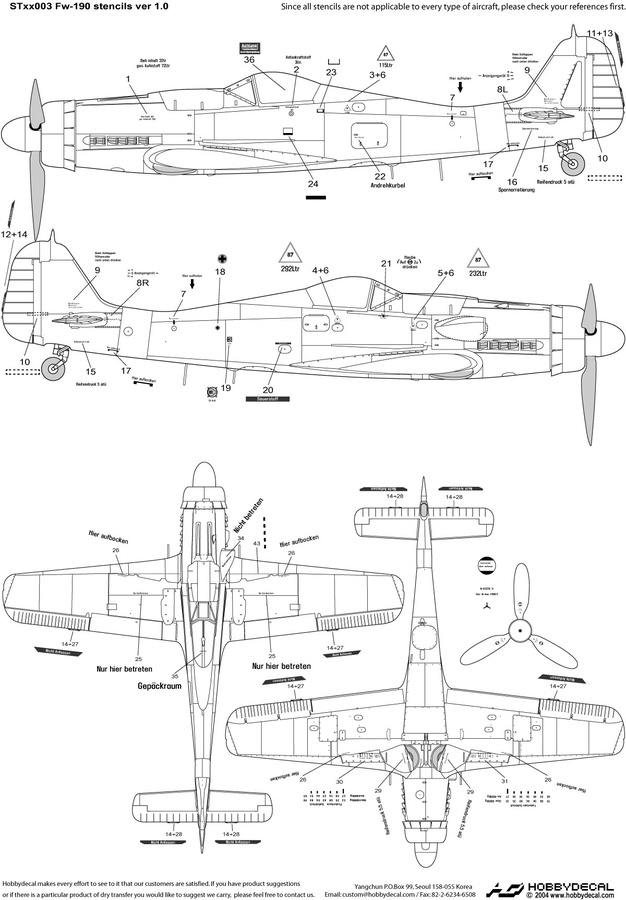 Fw-190 Stencils ver 1