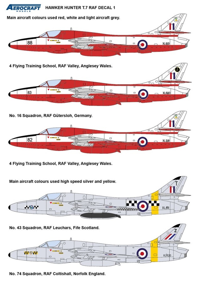 Hawker Hunter T.7 diecast 1100 fighter model 