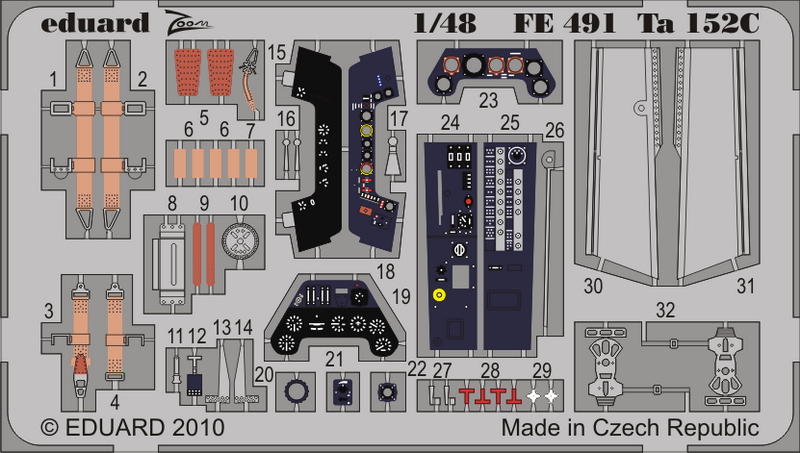 Ta 152C cockpit detail set