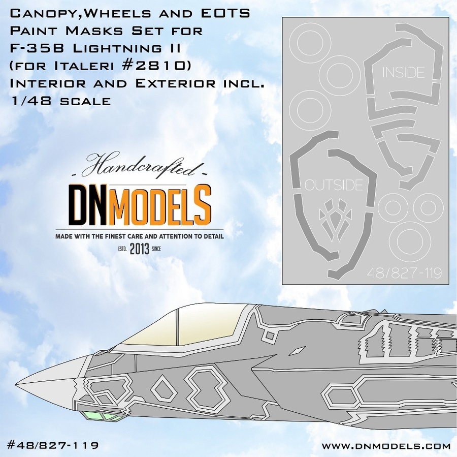 F-35B Lightning II Canopy, Wheels & EOTS paint masks set