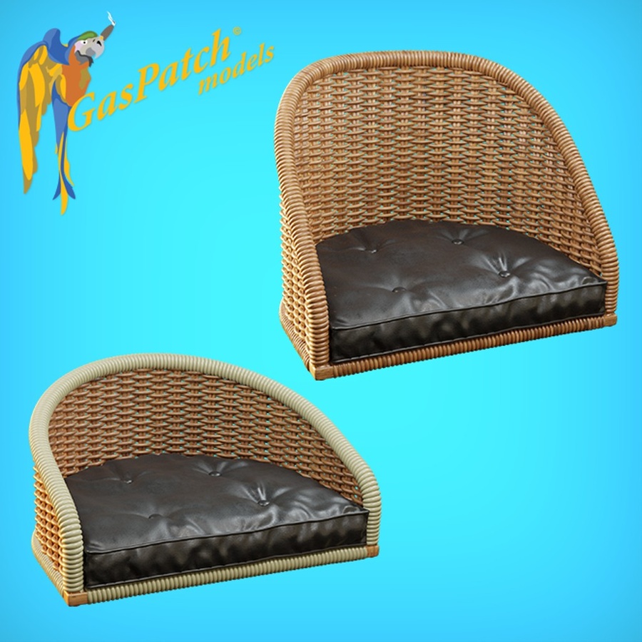 Resin sets British wicker seat full back short and tall no leather