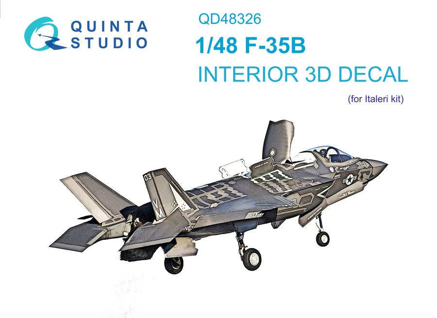 F-35B 3D-Printed & coloured Interior on decal paper