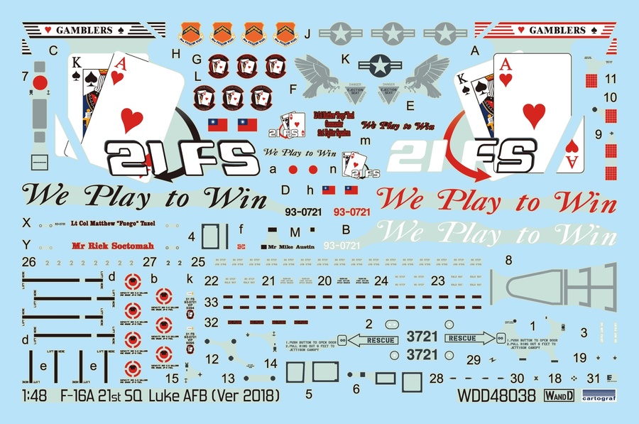 F 16a 21st Sq Usaf 93 0721 Vip Decal Sets The48ers Com