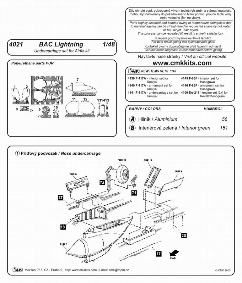 BAC Lightning undercarriage set