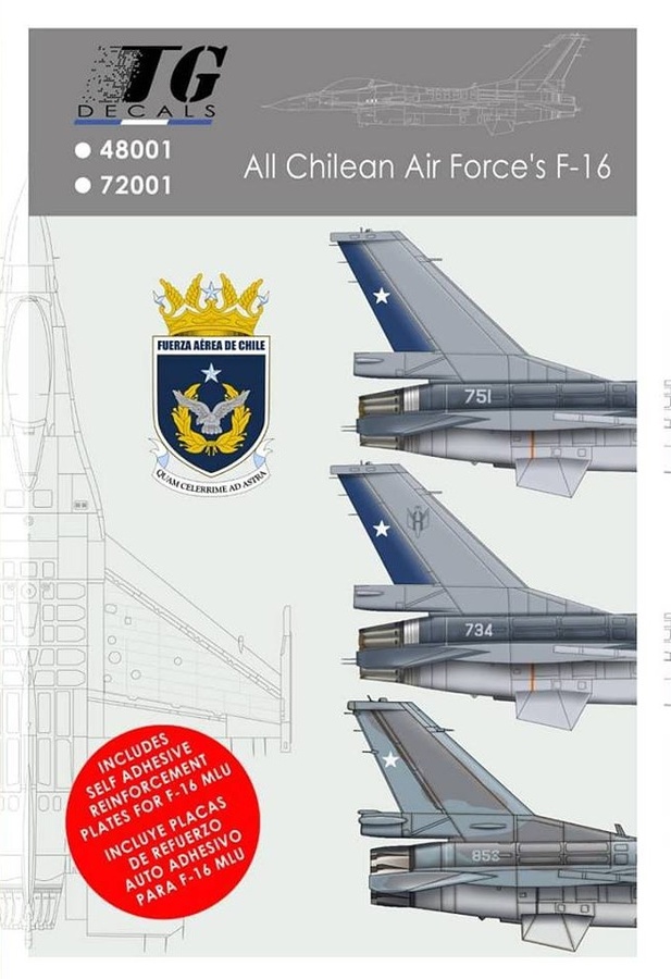 All Chilean Air Force F-16 (incl. s.a. reinforcement plates)