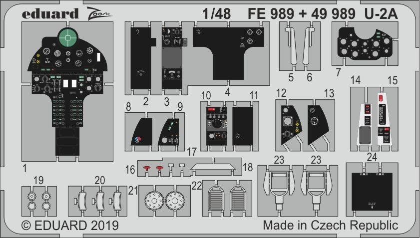 Eduard 1/48 Lockheed U-2A Detail Set for AFV Club kits 2 sheets 