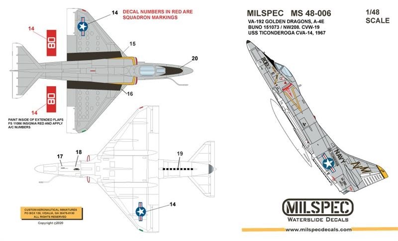 A-4E A-192 Golden Dragons CVW-19 1967