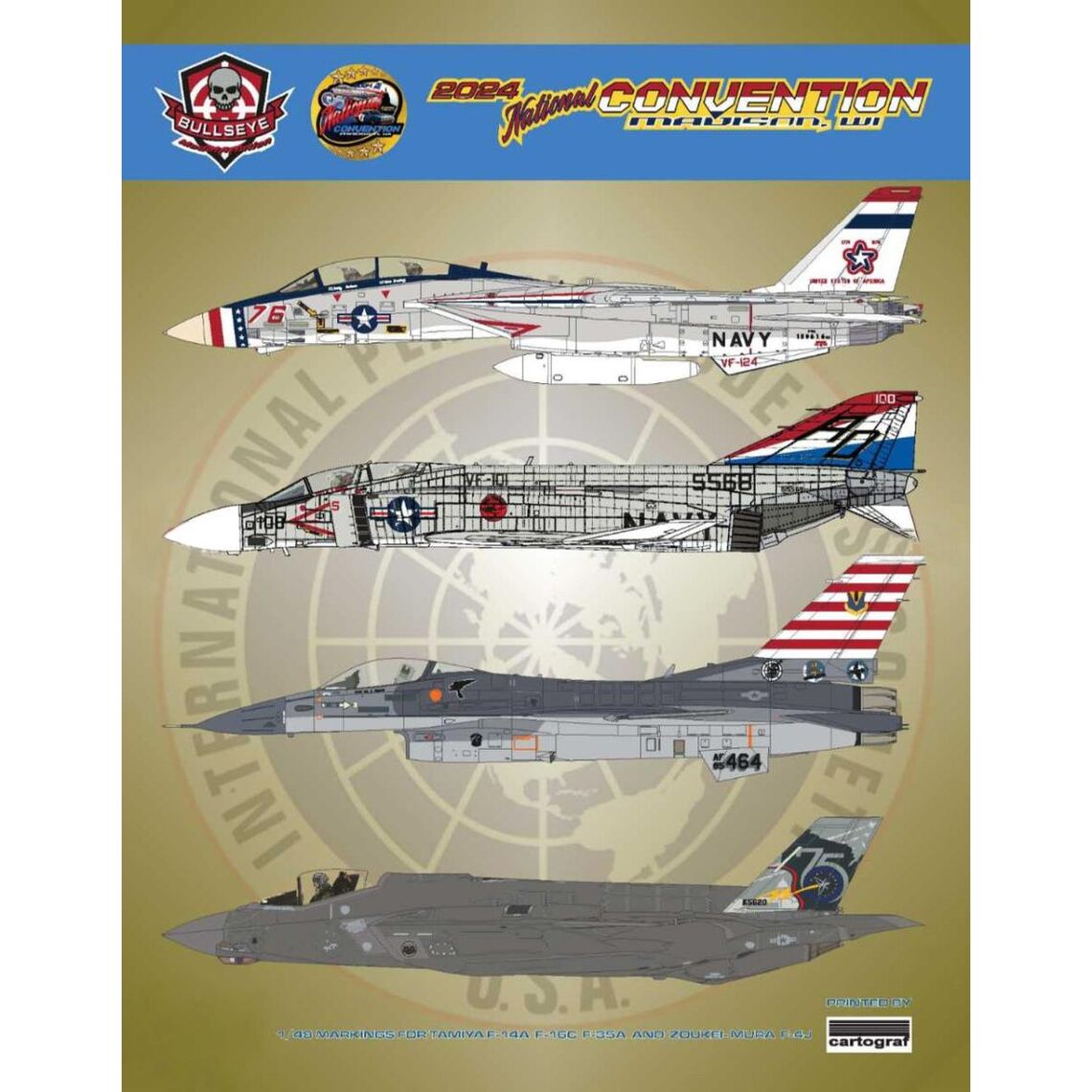 IPMS USA 2024 National Convention Decals - All-American - Red, White ...