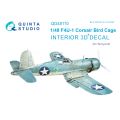 F4U-1 (Bird cage) 3D-Printed & coloured Interior on decal paper