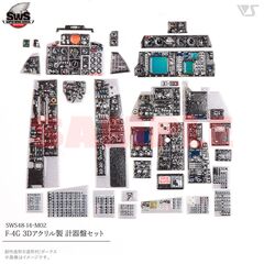 F-4G 3D acrylic instrument panel set