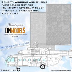 Mi-8MT Hip Canopy, wheels & windows paint masks set