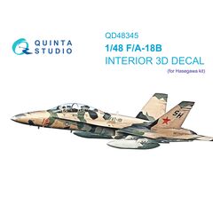 F/A-18B 3D-Printed & coloured Interior on decal paper