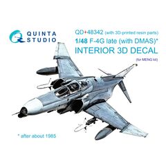 F-4G late 3D-Printed & coloured Interior on decal paper (with 3D-printed resin parts)