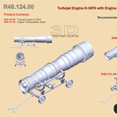 Mig-31 Turbo jet engine D-30F6 with engine transportation stand