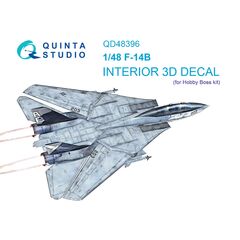 F-14B 3D-Printed & coloured Interior on decal paper