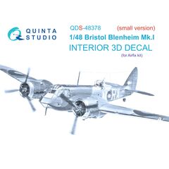 Blenheim Mk.I 3D-Printed & coloured Interior on decal paper (small version)