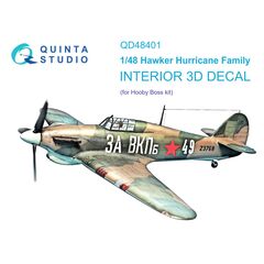 Hurricane family 3D-Printed & coloured Interior on decal paper