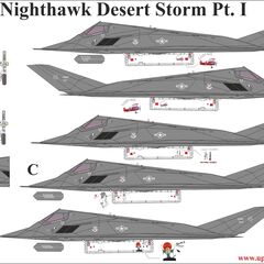 F-117 Nighthawk Desert Storm Pt.I with stencils	