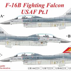 F-16B Fighting Falcon USAF Pt.1 with stencils, FFA - removable film