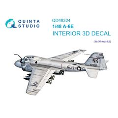 A-6E 3D-Printed & coloured Interior on decal paper