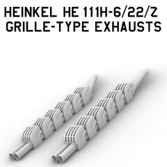 He 111H-6/22 Grille-type exhausts