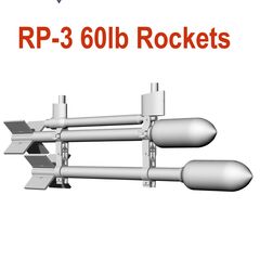 RP-3 (early type) 60 lb 2-tier rocket launcher