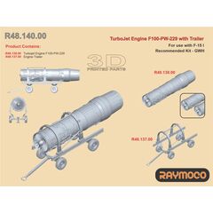 F-15I Turbojet Engine F100-PW-229 with engine trailer