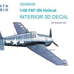 F6F-5N Hellcat 3D-Printed & coloured Interior on decal paper