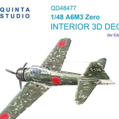 A6M3 Zero 3D-Printed & coloured Interior on decal paper