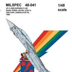 F-14D VF-11 Red Rippers CVW-14, USS C. Vinson 1996