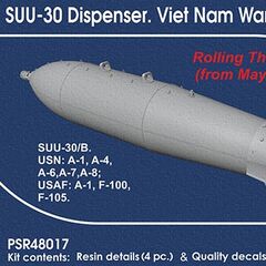 SUU-30 Dispenser - VietNam War. "Rolling Thunder" from May 1968. (4 pc)