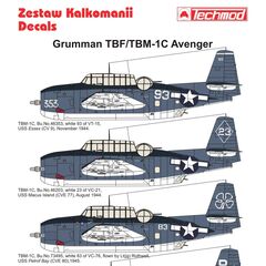 TBM-1C Avenger decal sheet