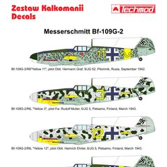 Bf 109G-2 decal sheet