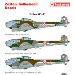 Potez 63-11 decal sheet