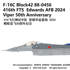 F-16C Block42 88-0456 416th FTS  Edwards AFB 2024 Viper 50th Anniversary