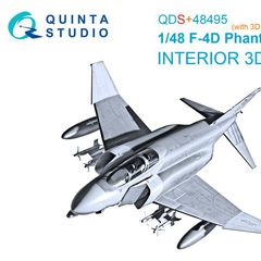 F-4D late Phantom II 3D-Printed & coloured Interior on decal paper (small version) (with 3D-printed resin parts)