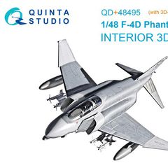 F-4D late Phantom II 3D-Printed & coloured Interior on decal paper (with 3D-printed resin parts)