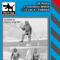 US pilots + mechanic WW II