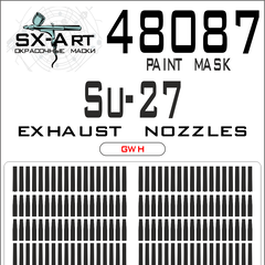 Su-27 exhaust nozzles paint mask