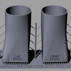 F-14 Seamless Intakes (Replace Kit Parts D10, D11, D12 and D13)