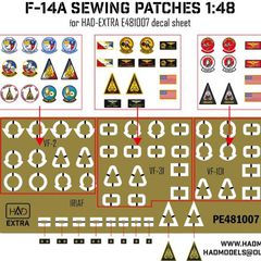 F-14A/D Sewing patches VF-2 VF-101 VF-31 photo-etched parts