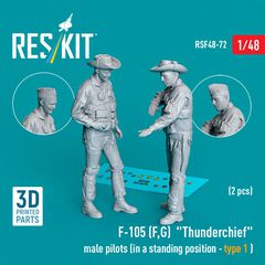F-105 (F, G) "Thunderchief" male pilots (in a standing position - type 1) (2 pcs) (3D Printed)