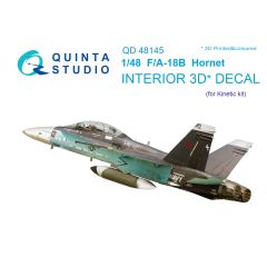 F/A-18B 3D-Printed & coloured Interior on decal paper